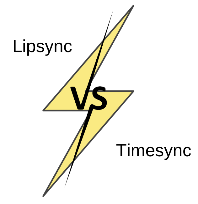 What is the difference between lip and time sync?